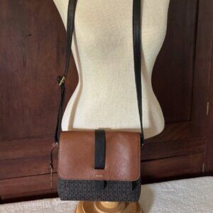 Fossil Kinley Leather & Fabric Adjustable Strap Key Shoulder Bag/Cross-Body
